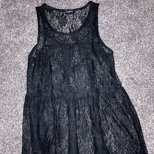 Express Size XS Black Lace Tank Top